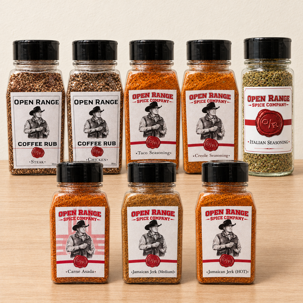 All eight Open Range blends to choose from for the Pick Your Own Trio